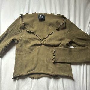 Urban outfitters (BDG) long sleeve crop top with scrunched details